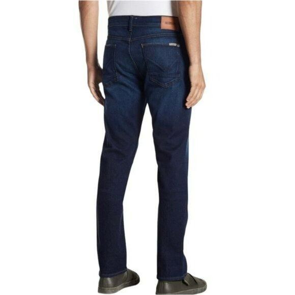Hudson Mens Byron Straight Zip Fly Jeans 32 Dark Wash Cotton/Polyester - Picture 13 of 14